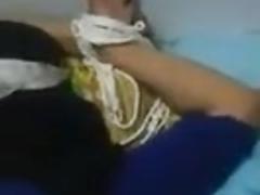 arab slut tied up, tits exposed. short clip