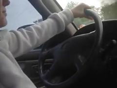Getting A Handjob By A Cheating Wife In The Car
